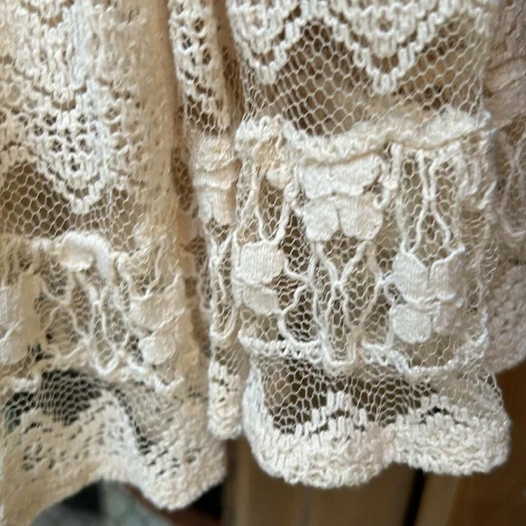 Multiples Cream Lace Tiered Maxi Skirt - Picture 9 of 11